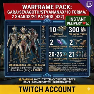 WARFRAME TWITCH DROPS