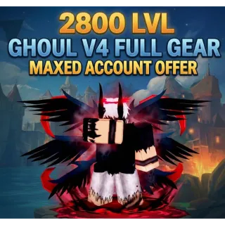 [Blox Fruits]⭐ LVL: 2800 + V4 GHOUL FULL GEAR + GODHUMAN + CDK | Beli: 1m - 100M | Fragments: 100 - 100k | INSTANT DELIVERY ✅