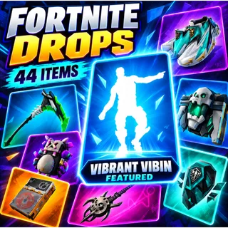 [44 Items] Vibrant Vibin Emote + Champion's Chargers + Skeletal Cyberscythe + Tome of Skulls Fortnite | Fortnite Twitch Drops