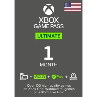 XBOX GAME PASS ULTIMATE - 1 MONTH US Non-Stackable (for New and Old Accounts)