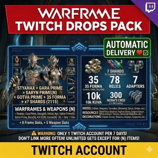 WARFRAME TWITCH DROPS