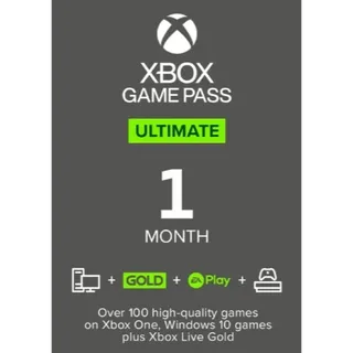 XBOX GAME PASS ULTIMATE - 1 MONTH US Non-Stackable [United States]