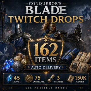 [162 ITEMS] 45 STONES + 75 UNIT MEDALS + 3 TREATISE + 150K GLORY ☑️ CONQUEROR’S BLADE TWITCH DROPS☑️
