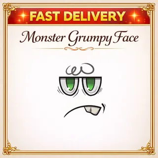 Monster Grumpy Face Toy Face Code Avatar [Deliver in 1hr - 48hr]