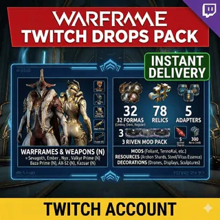 [1808 ITEMS] Ember + Saryn + Nyx + x4 Archon Shards + 24 Forma + 30 Mods [TWITCH DROPS] Instant Delivery
