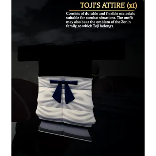 TOJI'S ATTIRE