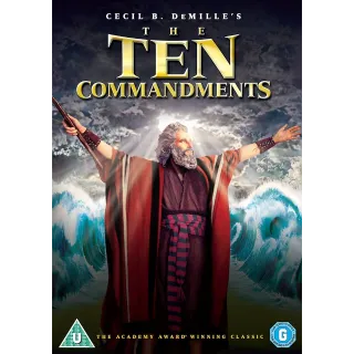 The 10 Commandments Paramount Movies (Fandango Now or Apple TV) HD Digital Code