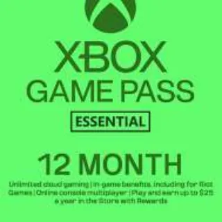 Xbox Game Pass Core/Essential 12 Moths Brasil