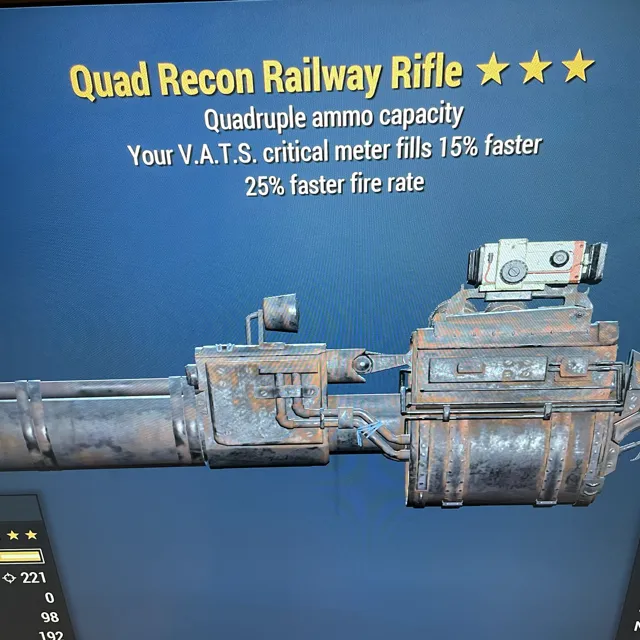 Weapon q2515 c railway rifle fallout 76 game items gameflip