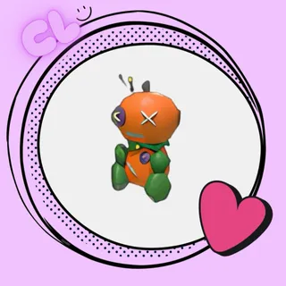 Orange Pumpkin Voodoo Doll