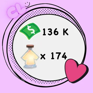 136 K Bucks + 174 Age Up Potion Account