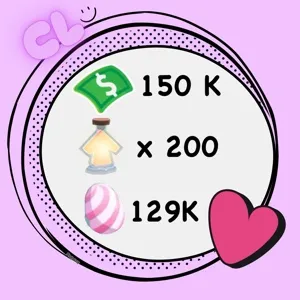 129K Candy Egg + 150k Bucks + 200 Age Up Potion Account