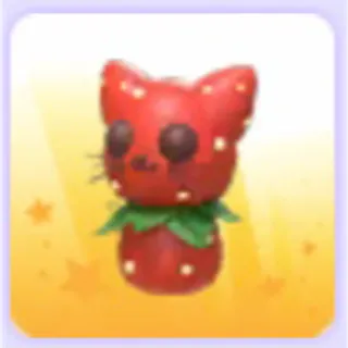 Strawberry Kitty Throw Toy