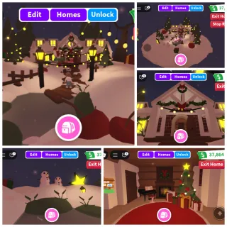 Warm Christmas Cottage House