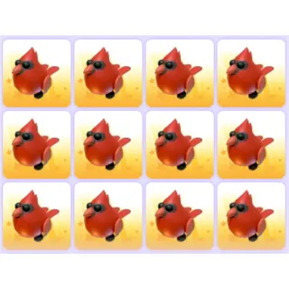 Red Cardinal x12 Pets