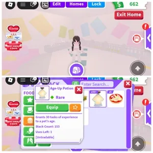 Age Up Potion x153 Account