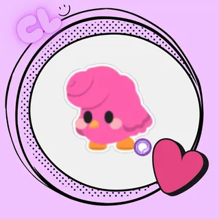 Candyfloss Chick Sticker