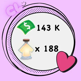 143 K Bucks + 188 Age Up Potion Account