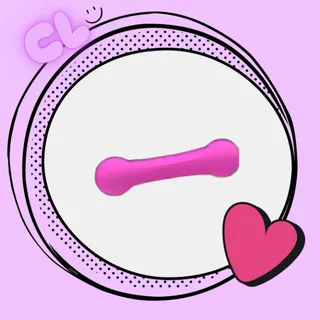 Rubber Bone Throw Toy PINK (old)