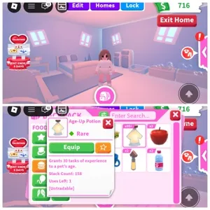 Age Up Potion x158 Account