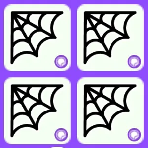 Spider Web Sticker x4