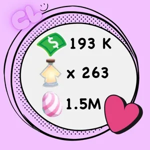 1.5M Candy Egg + 193 K Bucks + 263 Age Up Potion Account