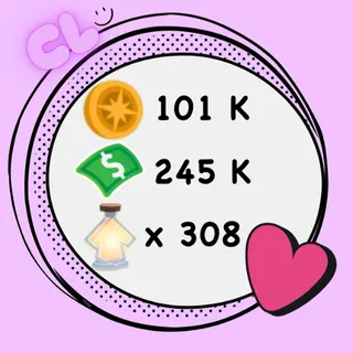 101K Compass Coins + 245 K Bucks + 308 Age Up Potion Account