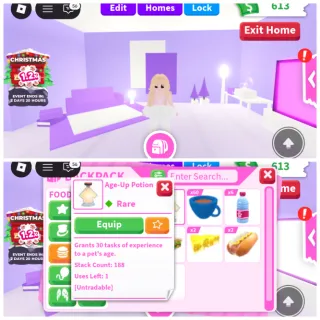 Age Up Potion x188 Account