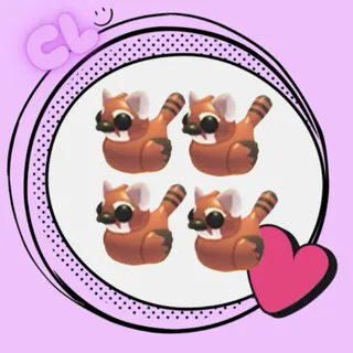 Red Panda Ducky x4