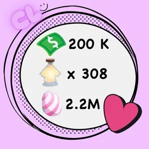 2.2M Candy Egg + 200K Bucks + 308 Age Up Potion Account