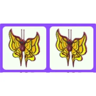 Amber Butterfly x2