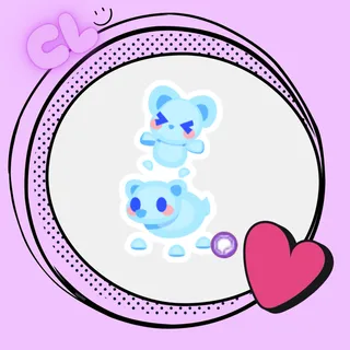 Frostbite Bear and Cub Animated Sticker