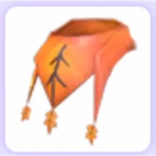 Orange Maple Leaf Scarf