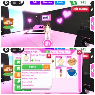 Age Up Potion x775 Account