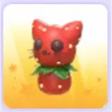 Strawberry Kitty Throw Toy