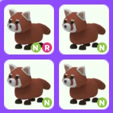 Pet | Red Panda Neon Bundle x4 - Game Items - Gameflip