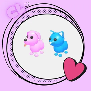 Pink Dog & Blue Cat
