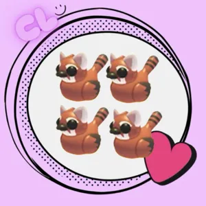 Red Panda Ducky x4