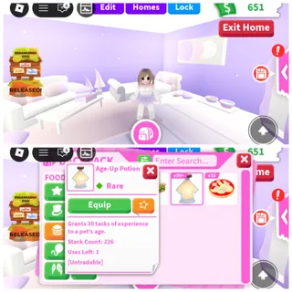 Age Up Potion x226 Account