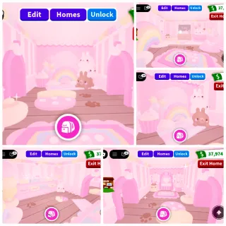 Molang Themed Rainbow Cupcake House