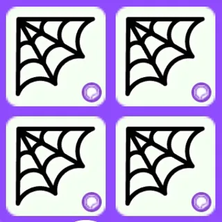 Spider Web Sticker x4