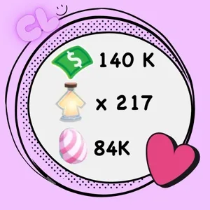 84K Candy Egg + 140K Bucks + 217 Age Up Potion Account