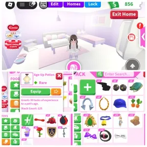 Age Up Potion x125 + Pet Wear Toys x182 Account