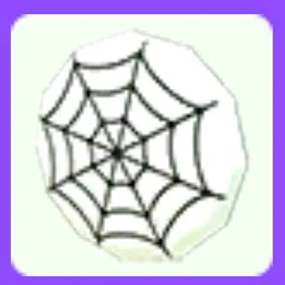 White Spider Web Badge