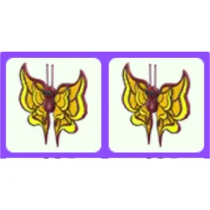 Amber Butterfly x2