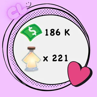 186 K Bucks + 221 Age Up Potion Account