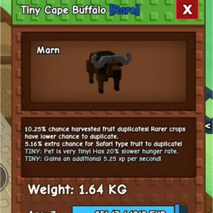 Tiny Cape Buffalo