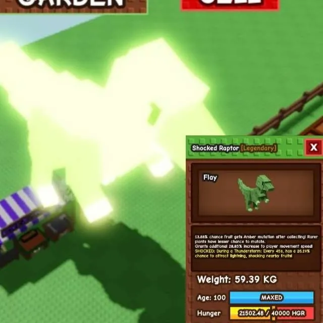 Huge Rapter - Grow a Garden Game Item - Gameflip