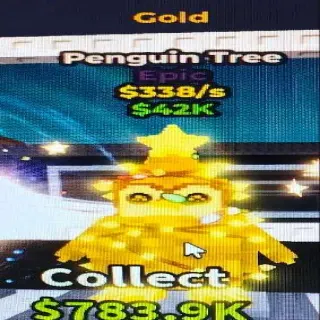 Gold Penguin Tree