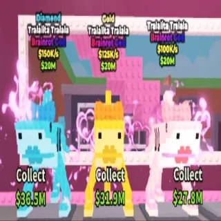 Bundle X3 Tralalita Tralala Normal+ Gold + Diamond